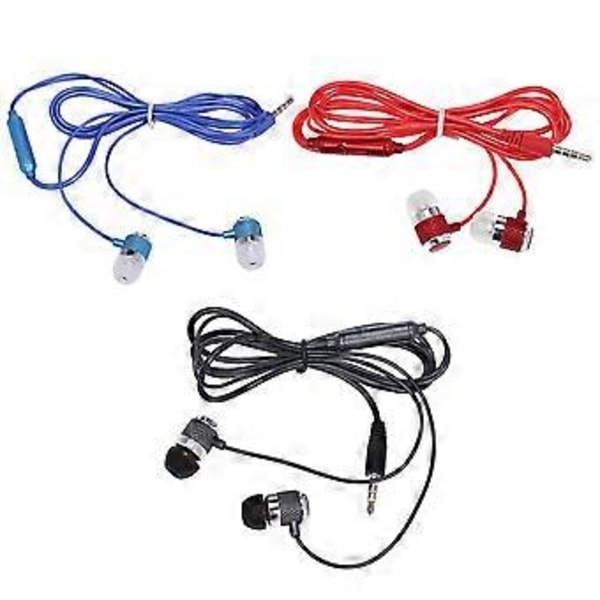3,5 mm:n langalliset nappikuulokkeet stereomusiikilla, älypuhelimen kuulokkeet, handsfree-mikrofoni