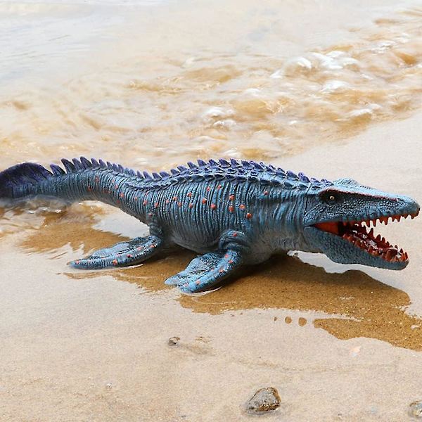 Stor Mosasaurus Leksak 13.4\", Realistisk Djuphavsmonster Mosasaurus Dinosaurie Plast Handmålad Havsdjur Modell Figur För Bad Pool Till