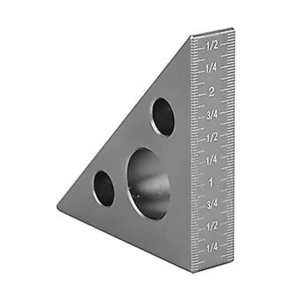 45/ Alloy Inch Trekantet lineal Vinkel lineal Functal Værktøj