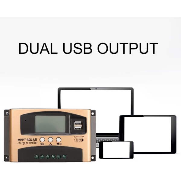 30A MPPT Intelligent Batteri Solpanel Regulator Ladningsregulator