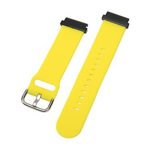 Ersättningsarmband 20mm Vattentätt Mjukt Snabbfäste Silikon Klockarmband för Garmin Fenix 7S Gul