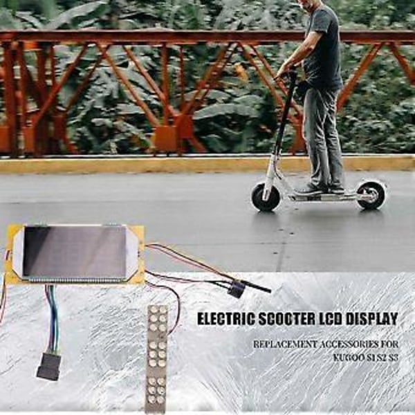 36V Elektrisk Scooter Display LCD-Skärm 8 Tums Elektrisk Scooter Ersättningstillbehör Lämplig för S1 S2 S3