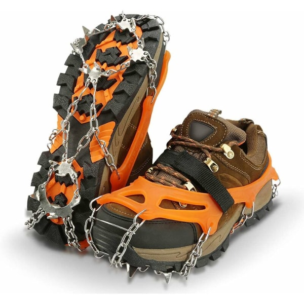 Dragklotsar, issnögrepp Stegjärn för skor med spikar i rostfritt stål för promenader, jogging, klättring, vandring på snö och isblå