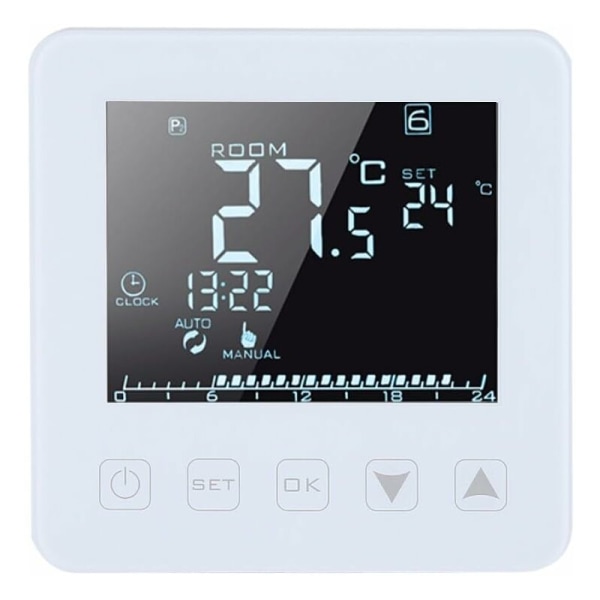 Digital Programmable Thermostat LCD Display Electric Heating Thermostat Room Temperature Controller 16A