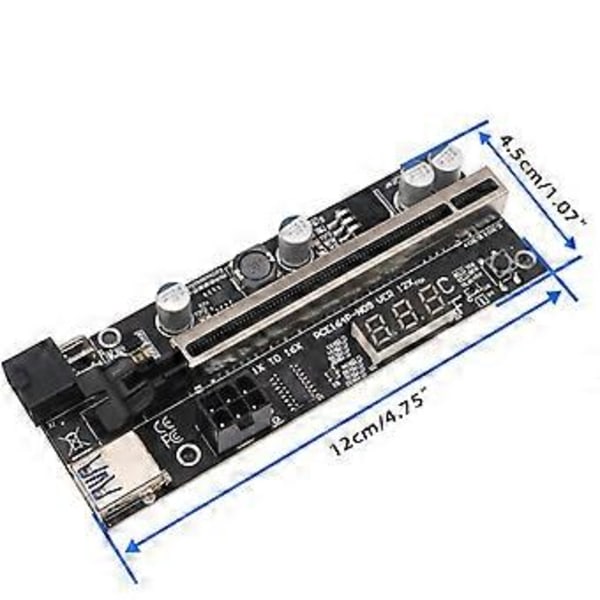 Forlenger for GPU Mining Temperatur Stiger Adapter Vedio Kort USB 3.0 Kabel 6PIN