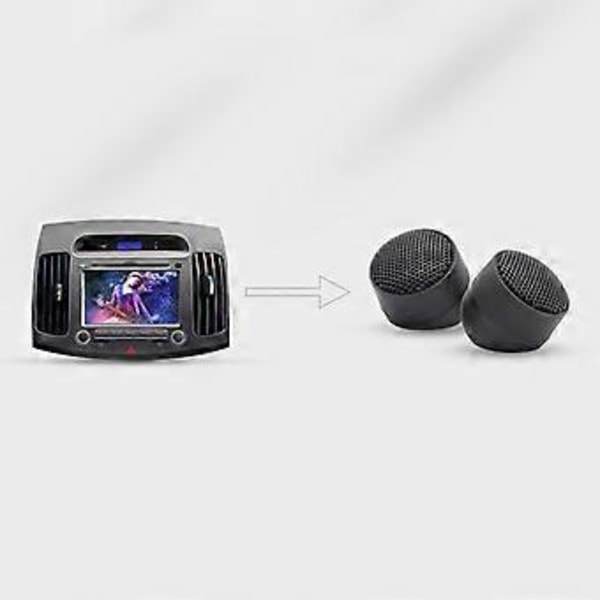 2 stk. Audio Musikk Diskant for Hodetelefon Bilhøyttaler Topp Subwoofer Kjøretøy Tweeter