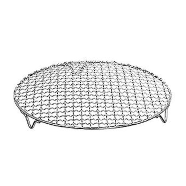 304 Rustfrit Stål Multifunktionel Rund Grillnet Med Fod Grillrist Damp Bagerist Camping