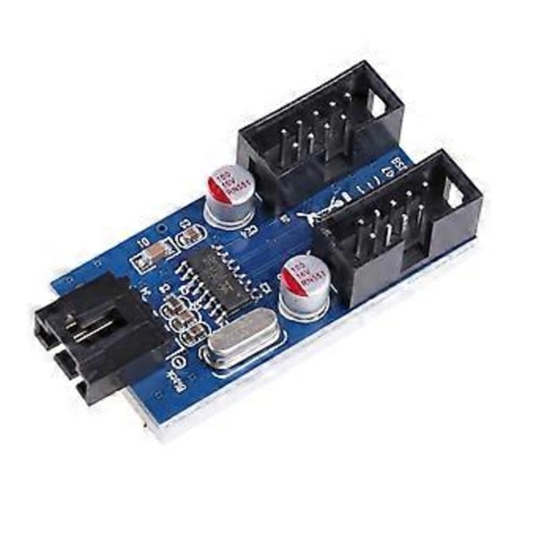 Emolevyn USB 9-nastainen liitäntäotsikon jakaja 1–2 jatkojohto laajenninsovitin 9-nastainen USB HUB -liittimet PC:lle