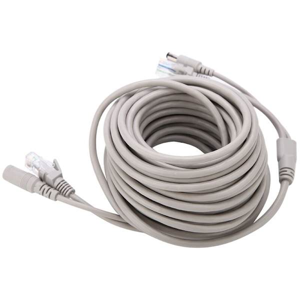 5M/10M/15M/20M RJ45+DC Ethernet CCTV-kabel för IP-kameror NVR-system 10Mbps 100Mbps(10M)