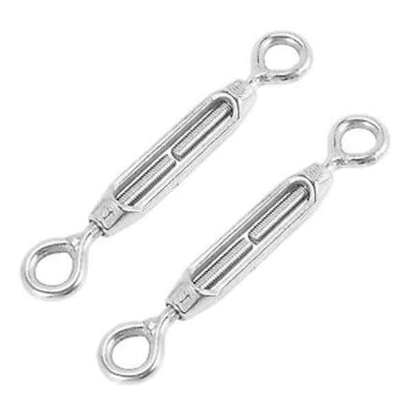 Rustfrit stål 304 øje & øje spændskrue wire reb spænding (5 stk)