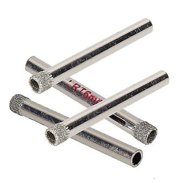 6 mm Diameter Silver Diamantbelagda Borrar Kakel Keramiskt Glas Hålsågar (10-pack)