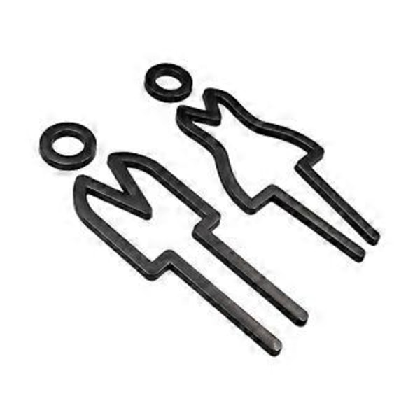 Tips WC-kyltti Pesuhuoneen oven seinätarra WC Kylpyhuone Opastekyltti Taide Hotelli Kodin sisustus Musta B