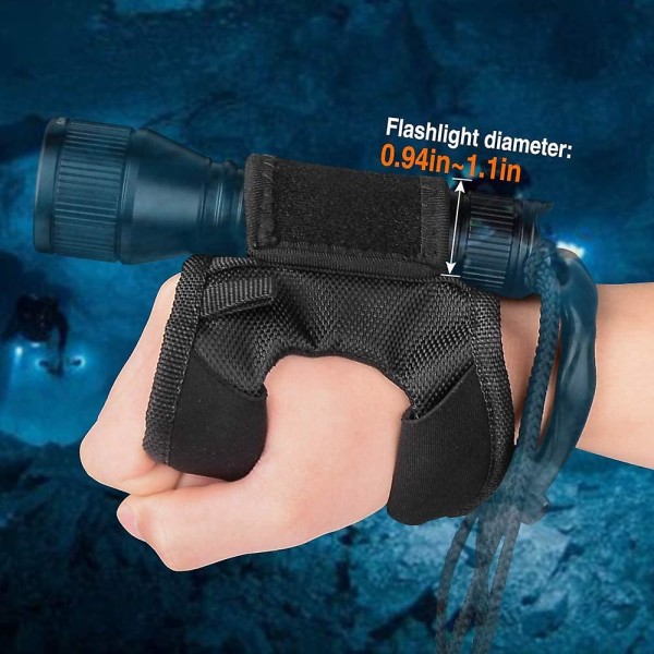 Lommelykt håndleddsstativ - Justerbar håndleddsstroppholder for dykkerlykter