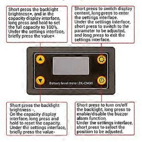 6-60V LCD Digital Voltmeter Mini Spänningsmätare Batteri Strömtestare Panel