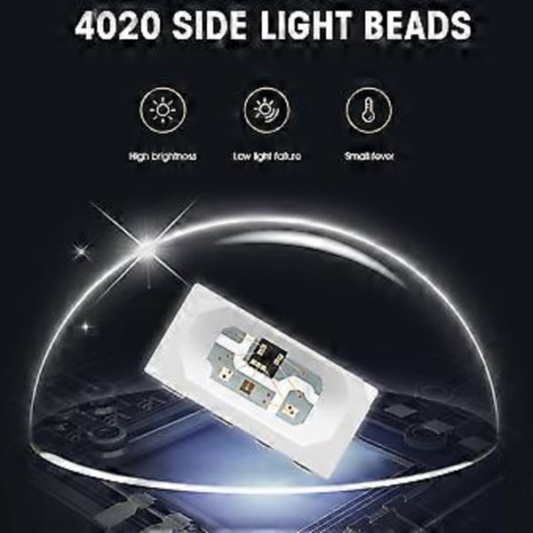 100 stk. SK6812 SIDE-A SK6812 IC i LED-chip Sidebelysning SMD 4020 RGB til stripdisplay Individuelt adresserbar