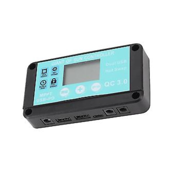 Mppt Solar Oplader Ple Solar Solar Qc3.0 Med LCD Skærm (20a)