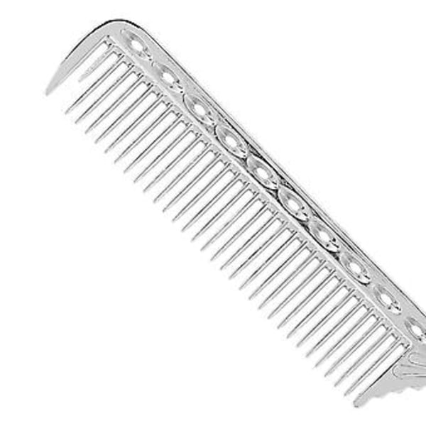 Professionel Rottehale Hårkam Salon Frisør Styling Kam Barber Aluminium Metal Kam Sølv