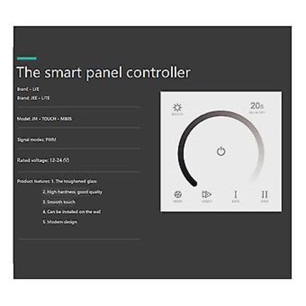 86 Sty Touch Panel Switch Dc12v 24v Controller Lysdæmper (mb06)