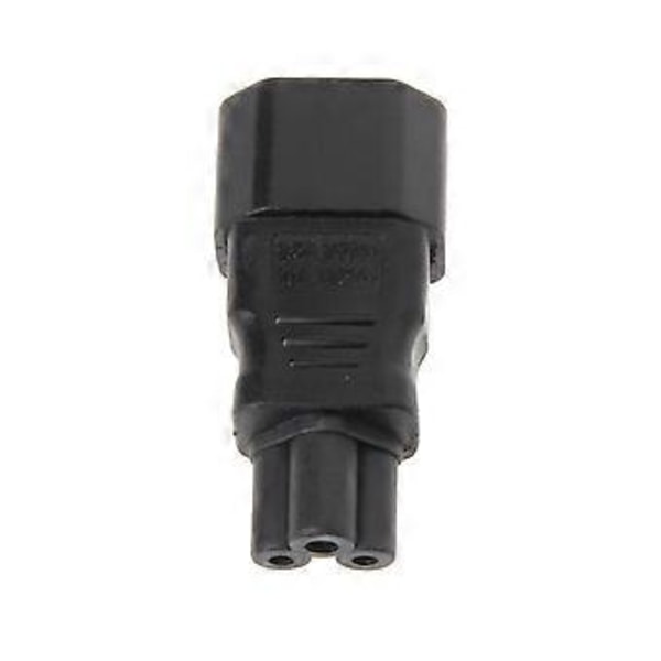 IEC 320 C14 3-Pin Hann Til C5 3-Pin Hunn Strømplugg Konverter Adapter