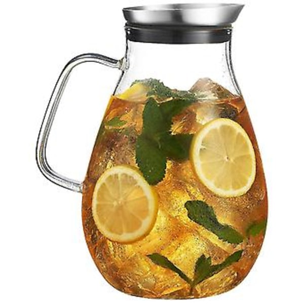 2500ml Glass med Lokk Bevera Kanne Karaffel Med For