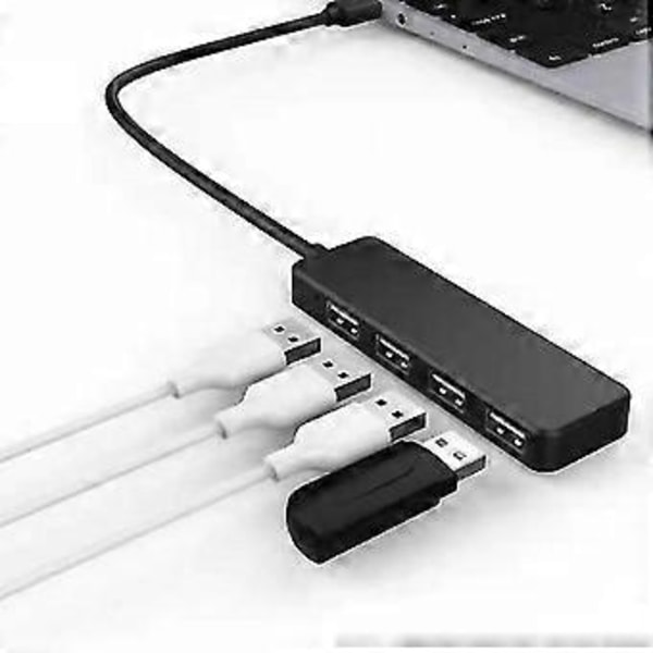 USB-hubb, 4-portars USB-adapter Ultratunn USB-splitter, Multi USB-portförlängare USB-förlängningskabeladapter för PC, Laptop, Desktop, Notebook, Macbook, Net