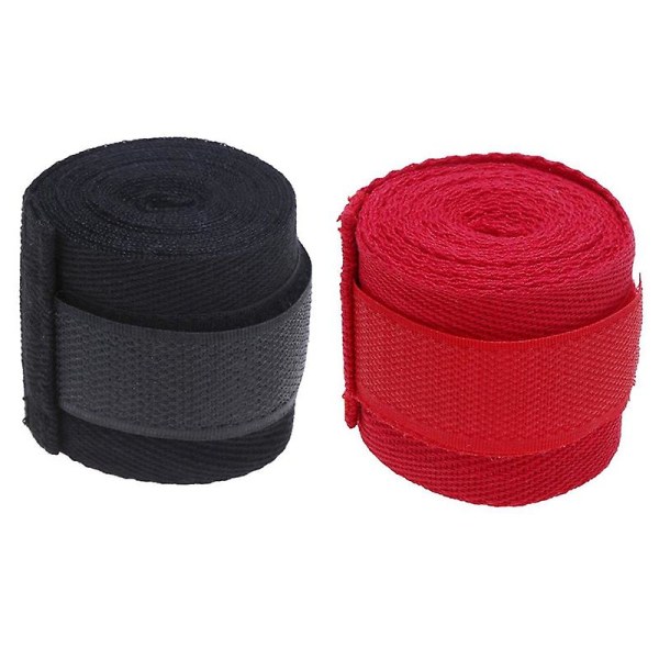 2 stk 2,5m Eslatic Bomuld Sportsrem Boksebandage Til Muay Thai Mma Taekwondo Håndhandsker Wraps