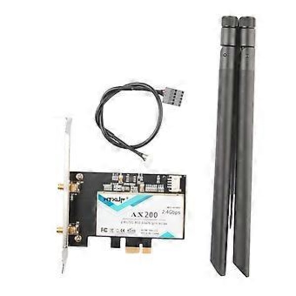 3000Mbps WiFi 6 forIntelAX200 PCIe Trådløst Netværkskort DualBand 2.4G/5Ghz AX200NGW BT5.0 Til Window10 Desktop PC