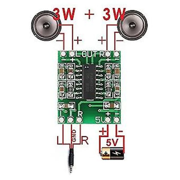 5 st Digital Förstärkar Kort, 2x3w Typ D Pam8403 O Modul 5v Digital O Förstärkare