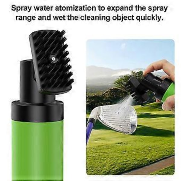 Golfkølle Rensebørste og Mikrofiber Håndklæde Rensesæt, Groove Sharpener Børste med Vandflaske Golfværktøj Hvid