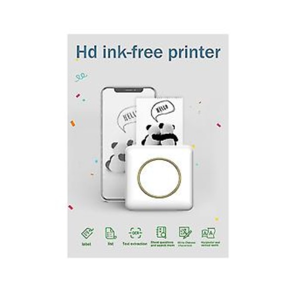 Mini Label Printer Memo Hånd Foto Printer Bærbar Label Printer Med +se