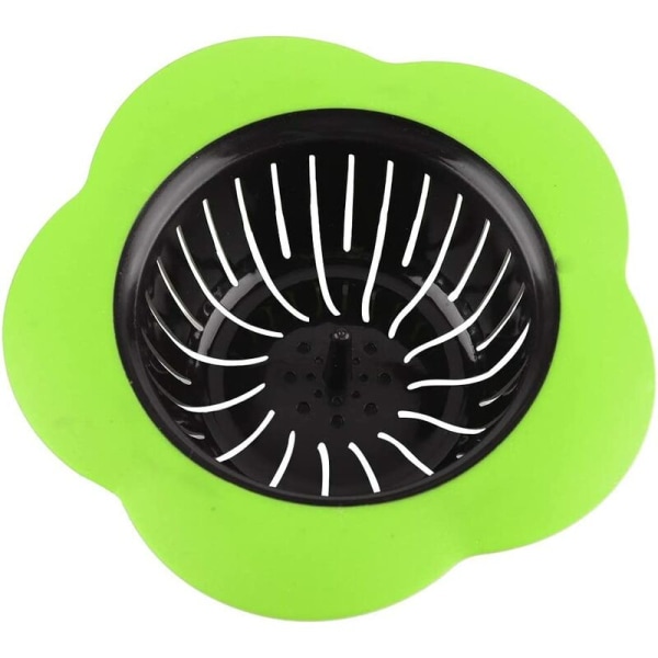 Plastisk vask bruser afløb si generisk hår catcher kurv filter til køkken badeværelse gulvafløb balkon drænhul badekar vask(grøn)