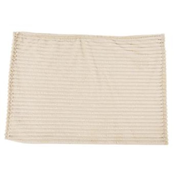 Flanellpläd Plysch Fluffig Lätt Ventilerande Fint Hantverk Stilren Enkel Mjuk Filt Beige