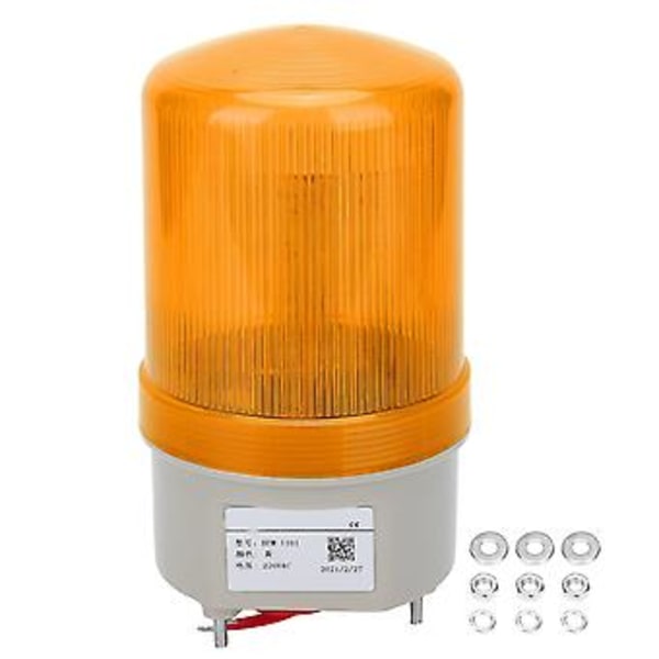 BERM Varningslampa LED Blinkande Alarm Utrustning Lampa Nödljus 220VAC BEM‑1101 Gul