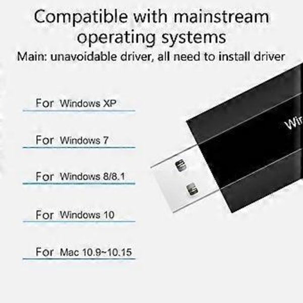 AC11 2.4G/5G 600Mbps Wifi Adapter USB Trådløst Nettverkskort USB Dongle AP Dual Band Wi-Fi Lan Ethernet 600M RTL8811AU