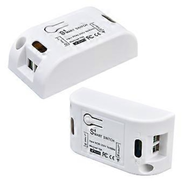 RF 433Mhz Smart Switch WIFI Nettverk Fjernkontroll Timerbryter Kontroller AC90250V 10A 2200W