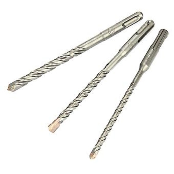 3 stk. 6 /8 /10mm Elektrisk Hammerboremaskine Bits Sæt SDS Plus Skaft 160mm Længde