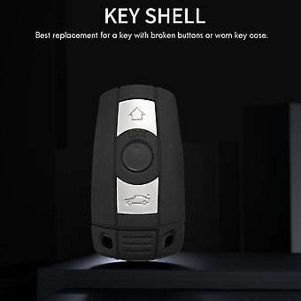 Ersättnings 3 Knapp Fjärr Nyckellös Nyckel S Fob Skal Kompatibel 1 3 5 6 7 E90 E93 E92 M3 M5 X3 X5