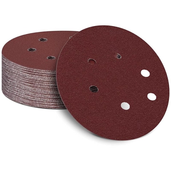 Abrasive and Sandpaper　50Pcs 150mm Self-Adhesive Sanding Discs - 6 Inch Self-Adhesive Sandpaper for Random Orbital Sander (180 Grit)-