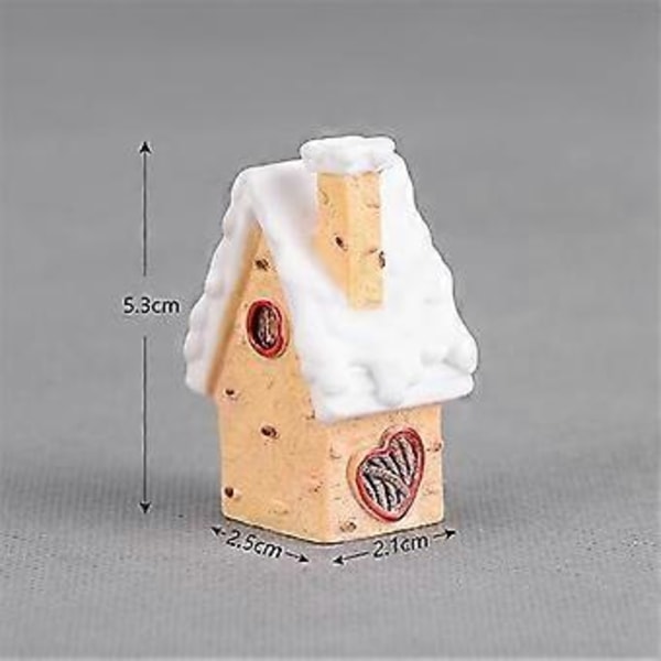 Juleminiatyrfigurer, Mini Jule Snøhus Dekor Ornamenter, Jule Dukkehus Eventyrhage Dekor