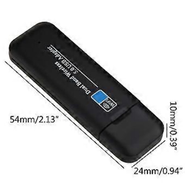 Trådløs 1200Mbps USB wifi-adapter MU-5300 Dual Band 2.4GHz 5.8GHz WiFi Antenne PC Mini Datamaskin Nettverkskort Mottaker