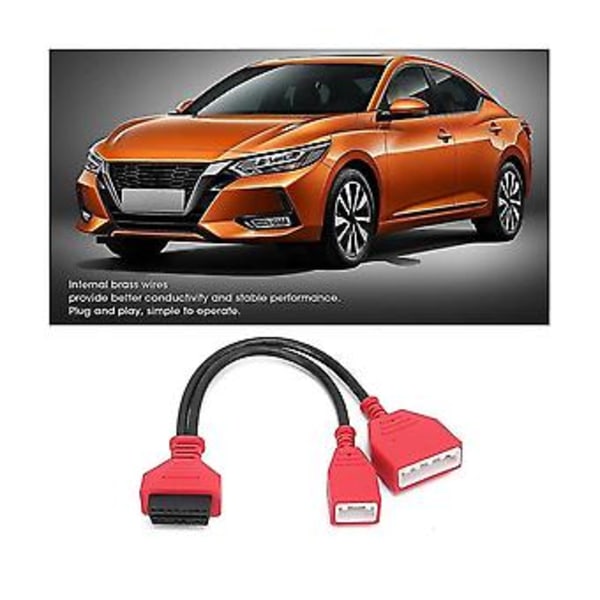 Obd2 Anslutningskabel, 16+32 Obdii Gateway Adapter Bilverktyg Ersättning För Sy