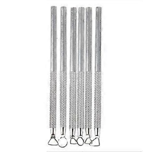 Set med 6 st Aluminium Lerskulpteringsverktyg
