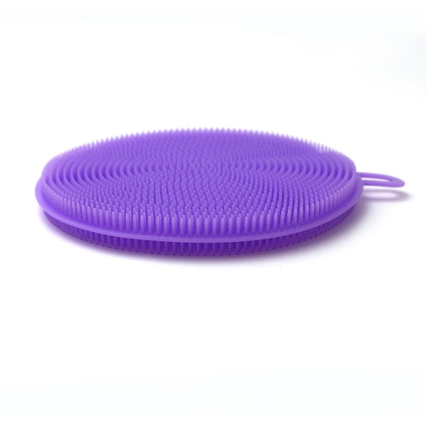 Hot Multifunctional Silicone Dish Bowl Cleaning Brush Silicone Scrubber Brush Silicone Scouring Pad Antibacterial Dishwashing Sponge Kitchen Pot Cle