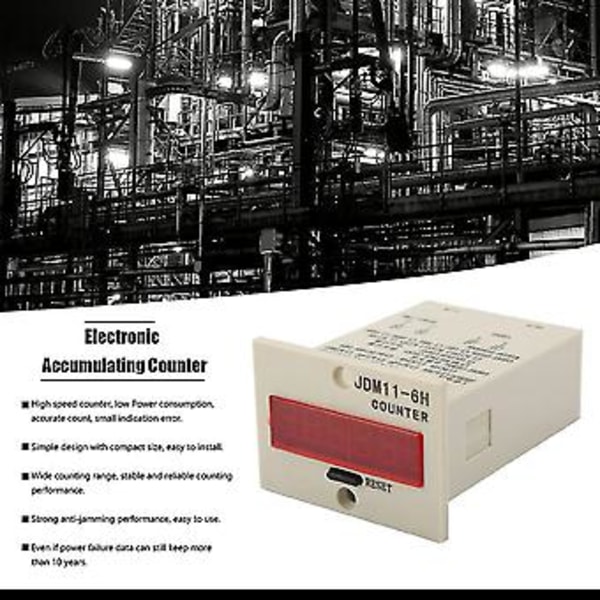 JDM11-6H 6-numeroinen elektroninen laskuri DC 24V