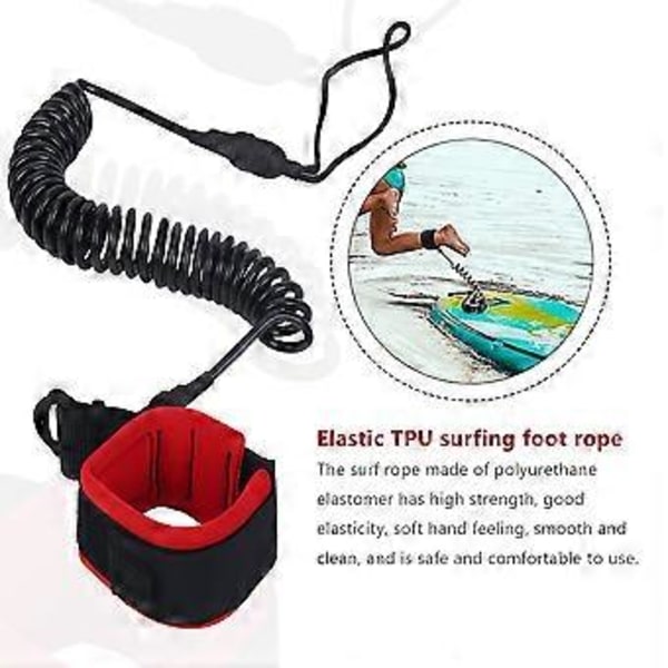 10.6Ft Ankelrem Surfing Snoet Stand Up Paddle Board Sort Tpu Paddle Board Fod Ben Reb Surfbræt Raft Trækreb