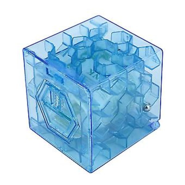 3D Cube Puzzle Penge Labyrint Bank Sparebøsse Møntsamling Etui Boks Sjovt Hjernespil