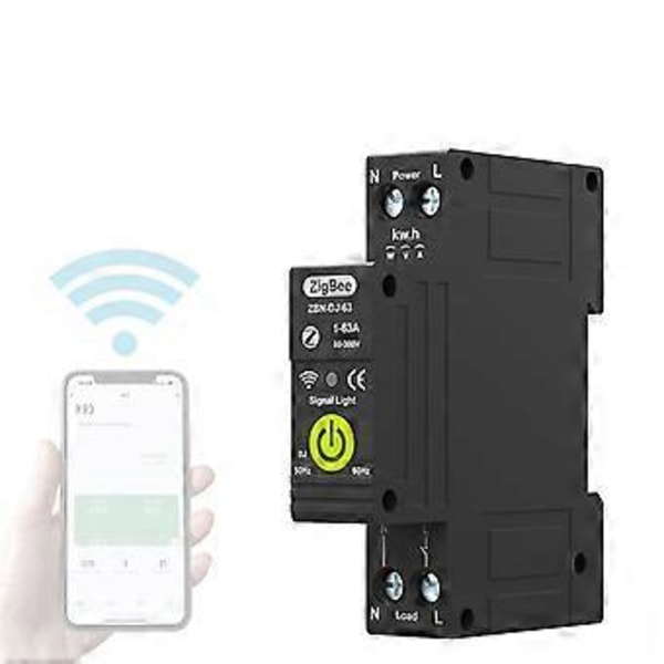 Tuya Zigbee Intelligent Strömbrytare Timing Fotovoltaisk Dubbelriktad Mätning Energimätare Automatisk Återinkoppling