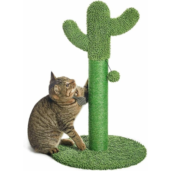 Cat Tree - The Original Natural Sisal Scratching Post with Ball for All Ages, Indoor and Outdoor Cats, Kittens and Adults