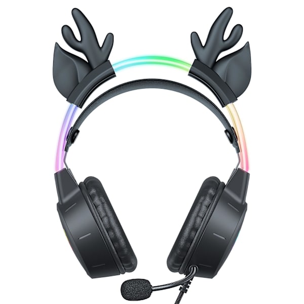 Fortryllende RGB Gaming Headset - Immersiv Surroundlyd, Komfortabel Design og Lett Kropp