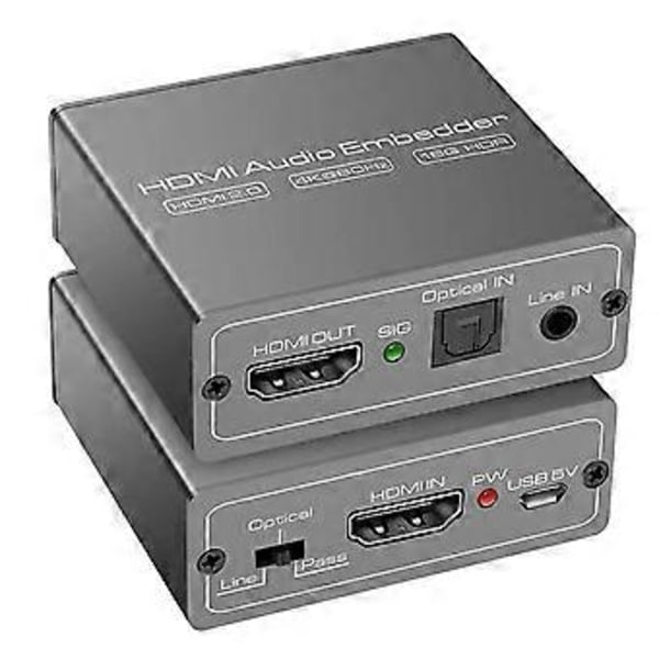 -Kompatibel Audio Konverter 4K 60Hz Audio Ekstraktor Adapter Video Audio Splitter Embedder Adapter